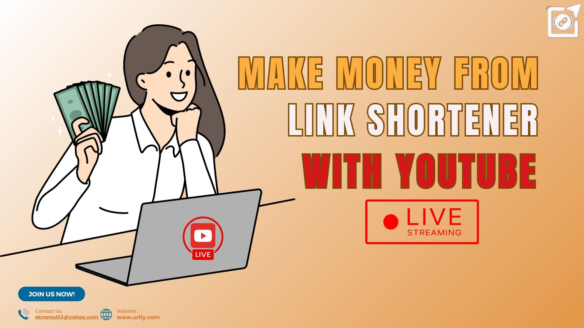 Make Money Link Shorteners on YouTube Live